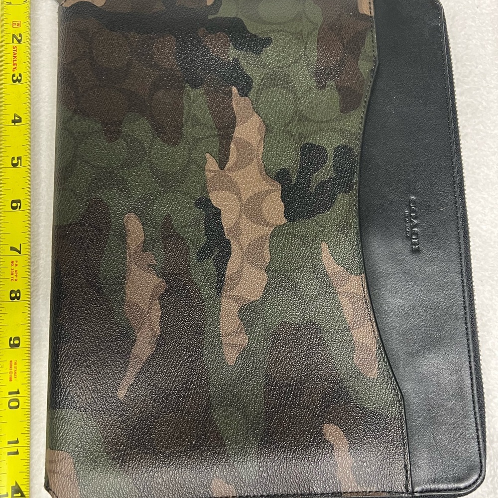 Coach camo tech portfolio notebook holder